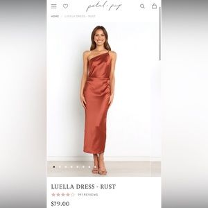 New With Tags Petal + Pup Luella Dress in Rust